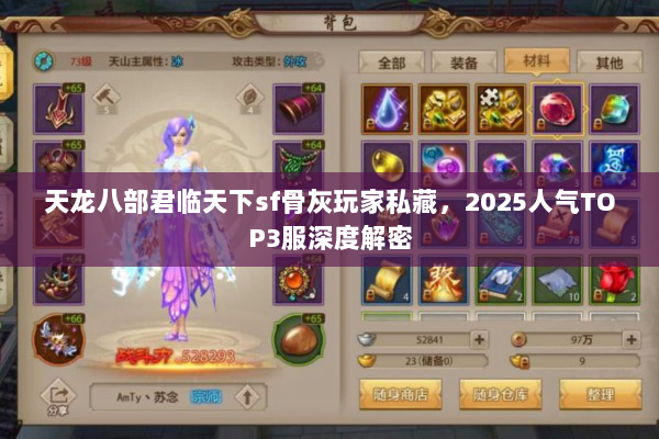 天龙八部君临天下sf骨灰玩家私藏，2025人气TOP3服深度解密