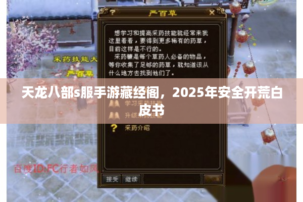 天龙八部s服手游藏经阁，2025年安全开荒白皮书